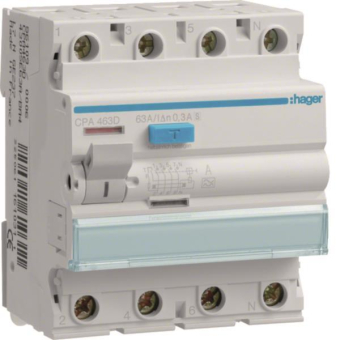 Hager Fi-Schalter 4polig 6kA 63A CPA463D 