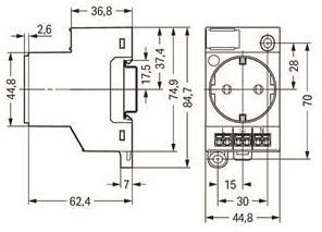 WAGO 709-583 Schaltschrank-Steckdose,zur 