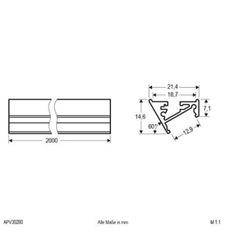 EVN APV30200 Alu Profil elox  AP V30 200 
