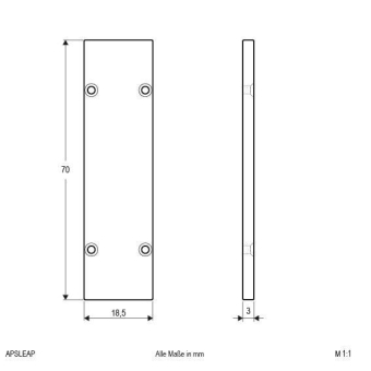 EVN Alu-Endabschlussplatte plan  APSLEAP 