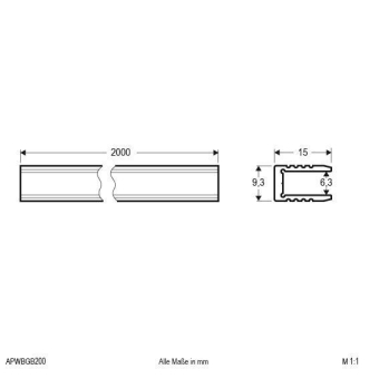 EVN Alu-Glasboden-Profil &     APWBGB200 