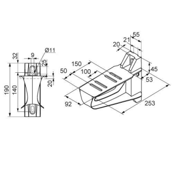Isolierender Ausleger halogenfrei grau 2 