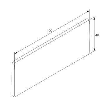 Unex Kennzeichnungsschild blau 40x100 PC 
