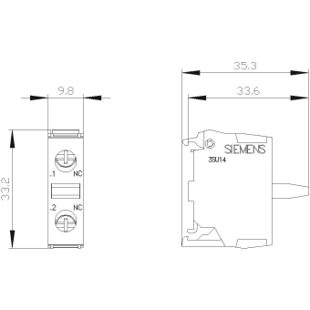 Siemens 3SU14002AA101CA0 Kontaktmodul 