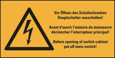 HEIN 172539 Warn-Kombischild Vor Öffnen 