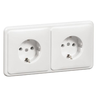 PEHA SCHUKO-Std. 2 fach      80.6512/3 W 