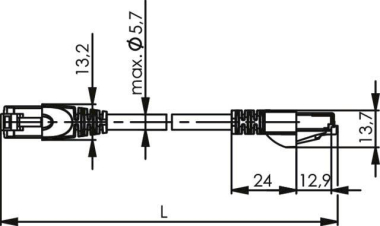 TEGA Patchkabel F/UTP Cat.5e L00001D0035 