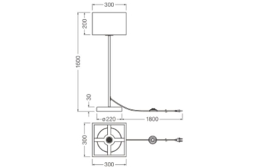 Ledvance DECOR CARDBOARD SQUARE FLOOR 