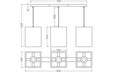 Ledvance DECOR CARDBOARD SQUARE PEND 