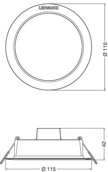 Ledvance DL IP44 DN DN 115 8W 830 880LM 