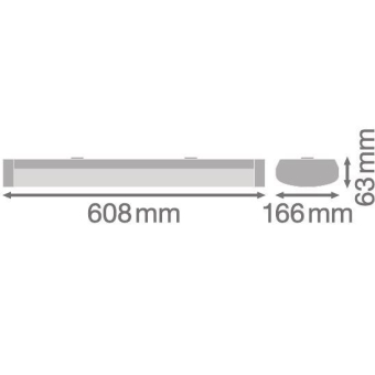 LEDV LN SURFACE IP44 weiss L=600mm 