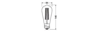 Osram Vintage 1906 LED DIM 60 8.8W 2200K 