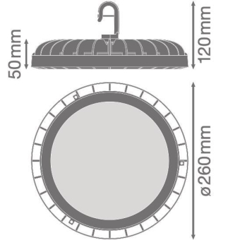 LEDV HB COMP V 166W 840 110DEG IP65 