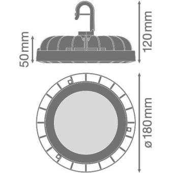 LEDV HB COMP V 83W 840 110DEG IP65 