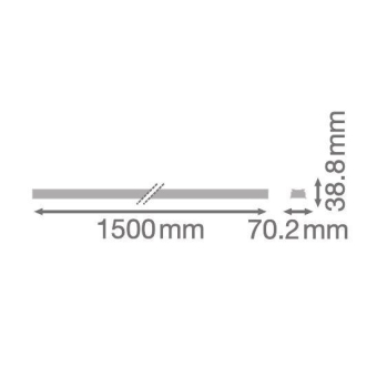 LEDV TRUSYS FLEX P RAIL 1500 5P END 