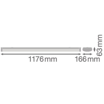 LEDV LN SURFACE IP44 weiss L=1200mm 