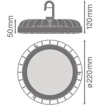 LEDV HB COMP V 133W 840 110DEG IP65 