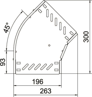 OBO RB 45 320 FS Bogen 45° f.Kabelrinne 