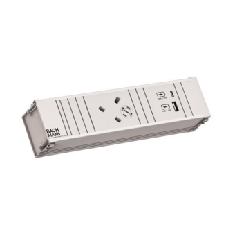 Bachmann CONI 1xUK 45° 1xUSB A/C 912.716 