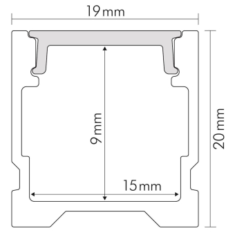 Nobile Alu U-Profil 4 TP 2m   5011148802 