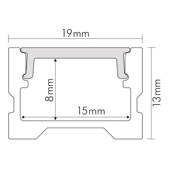 Nobile Alu U-Profil 3 TP 2m   5011147802 