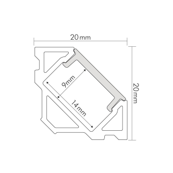 Nobile Alu Eck-Profil 3 TP 2m 5011147806 