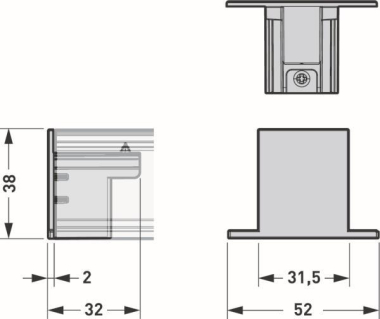 TRILUX Rail Endk C 3PH ST 9004-  8880700 
