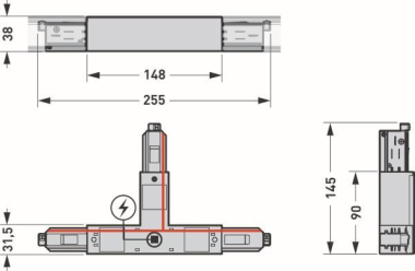 TRILUX Rail T-Verb-R D/C 3PH ST  8883700 
