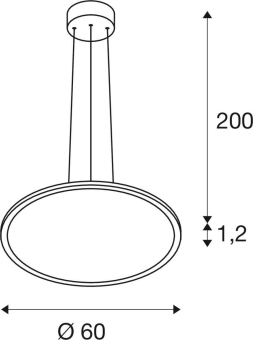 SLV PANEL 60 Pendelleuchte rund  1010426 