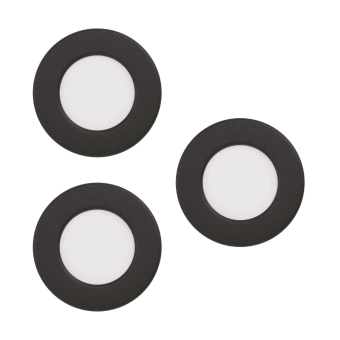 EGLO SET 3xEinbauspot D:85 Schwarz 99146 