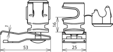 DEHN Leitungshalter Niro-K grau   204029 