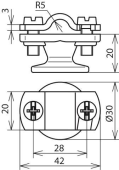 DEHN Leitungshalter mit           275110 