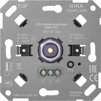 GIRA 245700 S3000 LED-Drehdimmeins.Basic 