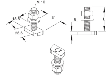 NIED Hammerkopfschrauben        HM410/30 