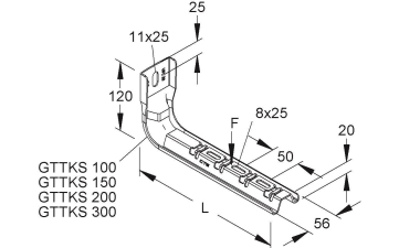 NIED Gitterrinnen-          GTTKS 200 E3 