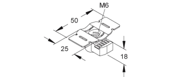 NIED Gleitmutter verzahnt   GMZF M6-22 F 