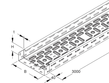 NIED Verzinkt Kabelbahn        RLV60.100 