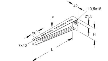 NIED Wandausleger verzinkt         310MM 