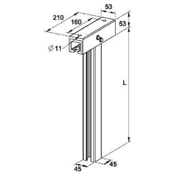 Niedax GFK-Hängestiel        FPES 500/AC 