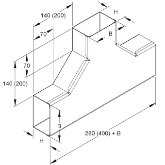 NIED T-Stück 90 Grad       LUTC 40.060 W 