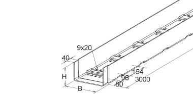Niedax GFK-Kabelrinne 110x   KKL 110.600 