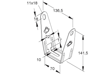 Niedax Deckenbügel             DBT 70 E3 