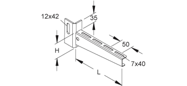 NIED Verzinkt Ausleger             110MM 