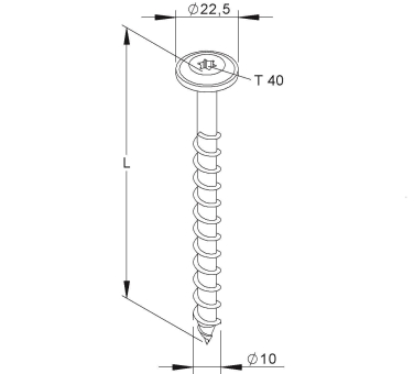 Niedax Holzschraube    NHS10X100/TK-T40V 