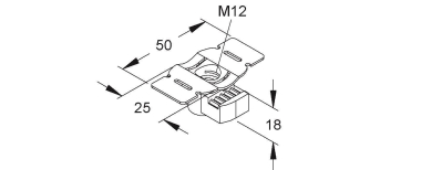 Niedax Gleitmutter         GMZF M12-22 F 