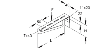 NIED Wandausleger verzinkt         210MM 