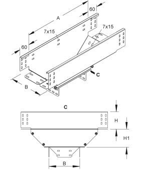 Niedax Abgangstrichter längs RTL 110.200 