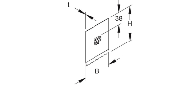 NIED Trennprofil Halteplatte,  TPHRS 110 