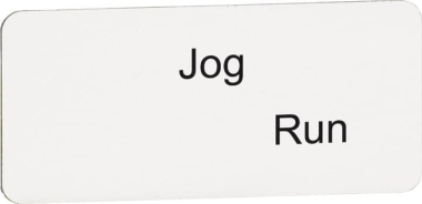 ABB Texteinlage "Jog" / "Run" f MA6-1178 