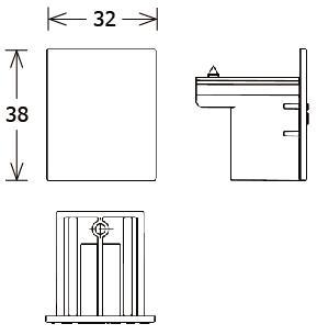 LTS 3PH Endkappe ONETrack weiss   660260 